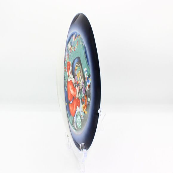 Vintage Luisenburg Germany Bavaria Porcelain Christmas Santa Plate Hand Painted - Picture 2 of 5